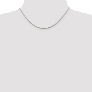 Sterling Silver Rhodium-plated Diamond-cut Round Franco Chain (Style QFR150R-16)
