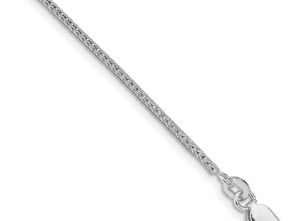 Sterling Silver Rhodium-plated Diamond-cut Round Franco Chain, 16 x 1.45mm