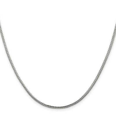 Sterling Silver Diamond-cut Round Franco Chain, 16 x 2mm