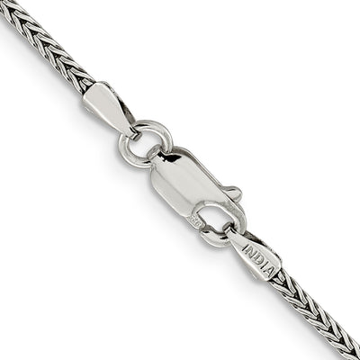 Sterling Silver Diamond-cut Round Franco Chain, 16 x 2mm