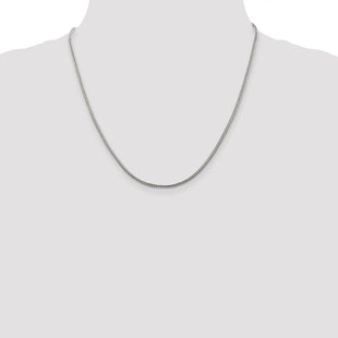 Sterling Silver Diamond-cut Round Franco Chain (Style QFR200-20)