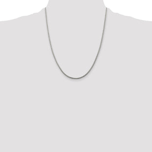 Sterling Silver Diamond-cut Round Franco Chain (Style QFR200-22)