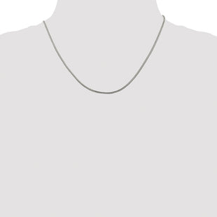 Sterling Silver Rhodium-plated Diamond-cut Round Franco Chain (Style QFR200R-18)