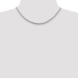 Sterling Silver Diamond-cut Round Franco Chain (Style QFR250-16)