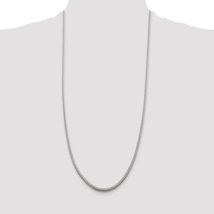 Sterling Silver Diamond-cut Round Franco Chain (Style QFR250-30)