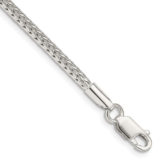 Sterling Silver Diamond-cut Round Franco Chain, 22 x 2.5mm