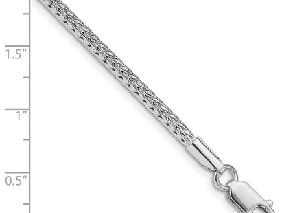 Sterling Silver Rhodium-plated Diamond-cut Round Franco Chain (Style QFR250R-8)