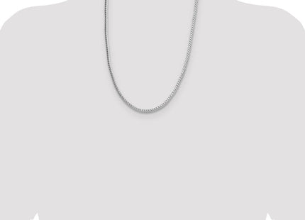Sterling Silver Rhodium-plated Diamond-cut Round Franco Chain (Style QFR320R-24)