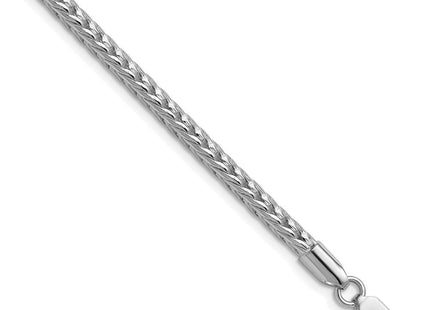 Sterling Silver Rhodium-plated Diamond-cut Round Franco Chain (Style QFR320R-8)