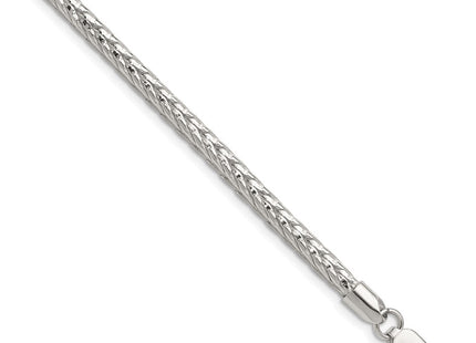 Sterling Silver Diamond-cut Round Franco Chain (Style QFR350-8)