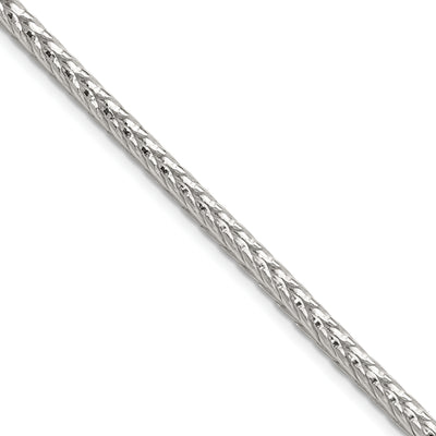 Sterling Silver Diamond-cut Round Franco Chain, 24 x 3.8mm