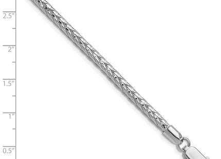 Sterling Silver Rhodium-plated Diamond-cut Round Franco Chain (Style QFR350R-8)