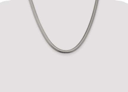 Sterling Silver Flat Oval Snake Chain (Style QFS10-20)
