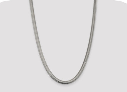 Sterling Silver Flat Oval Snake Chain (Style QFS10-24)