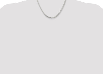 Sterling Silver 6-sided Oval Snake Chain, 18 x 3.5mm