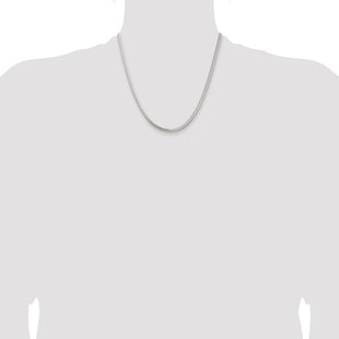 Sterling Silver 6-sided Oval Snake Chain (Style QFS23-20)
