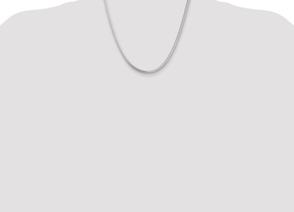 Sterling silver snake link oval chain, further view