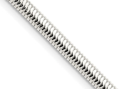 Sterling silver snake link oval chain