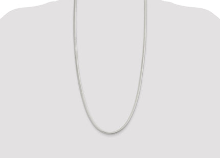 Sterling Silver 6-sided Oval Snake Chain, 30 x 5mm