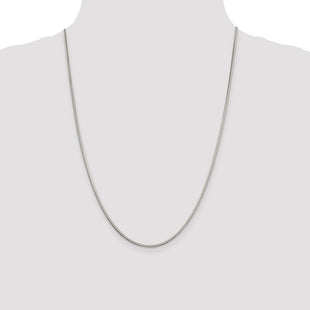 Sterling Silver Diamond-cut Snake Chain (Style QFS3-24)