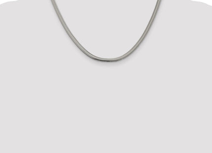 Sterling Silver Flat Oval Snake Chain (Style QFS6-18)