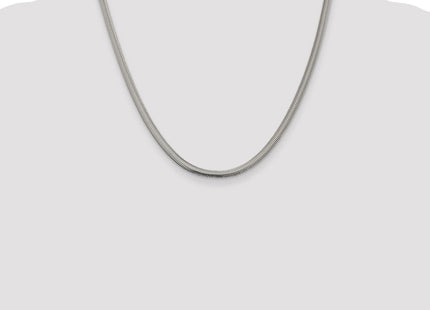Sterling Silver Flat Oval Snake Chain (Style QFS6-20)