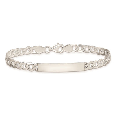 Sterling Silver Baby ID Curb Link Bracelet