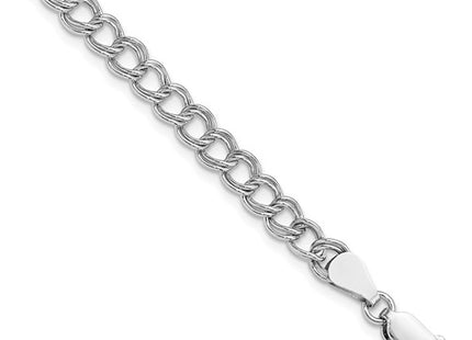 Amore La Vita Sterling Silver Rhodium-plated Polished 5.25mm 8 inch Open Link with Lobster Clasp Charm Bracelet