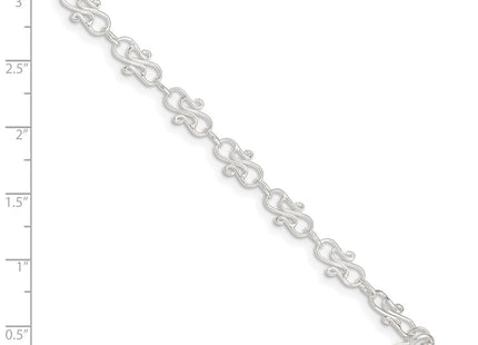 Sterling silver anklet, alternate view