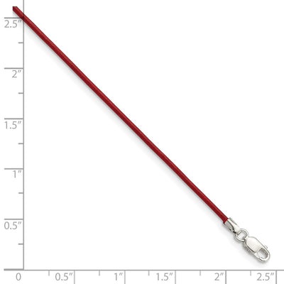 Sterling Silver Poppy Leather Cord Necklace