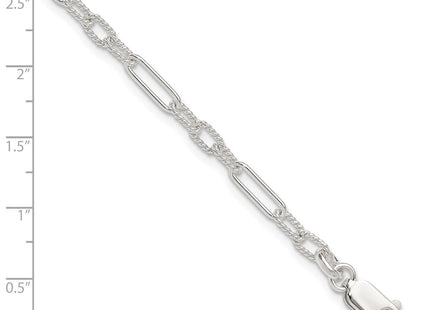 Sterling silver anklet, alternate view