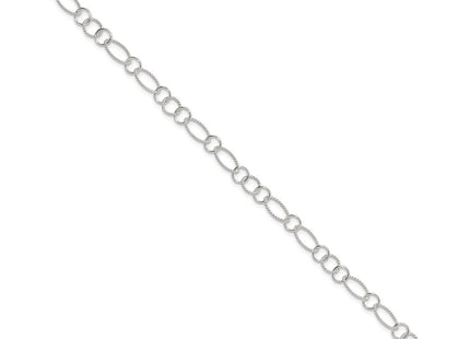 Sterling silver anklet, alternate view