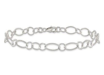Sterling silver anklet, further view
