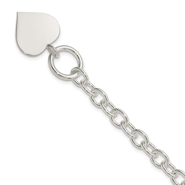 Sterling silver heart bracelet
