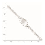 Sterling Silver Childrens 5in Plus 1in Ext ID Bracelet view 4
