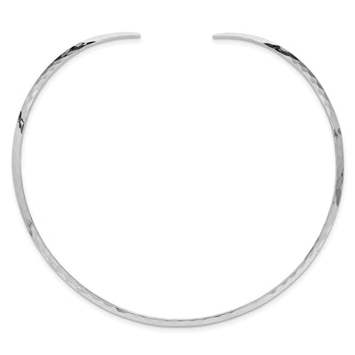 Sterling Silver Hammered Neck Collar