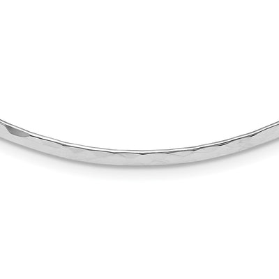Sterling Silver Hammered Neck Collar