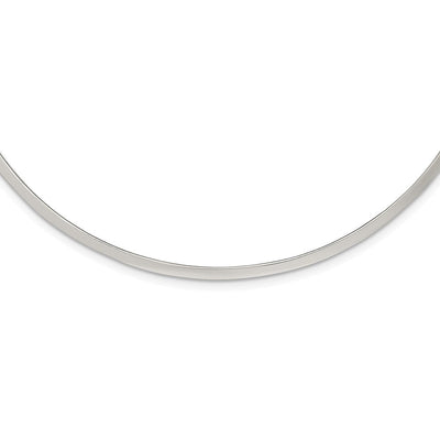 Sterling Silver Polished Neck Collar, 15.00 x 3mm