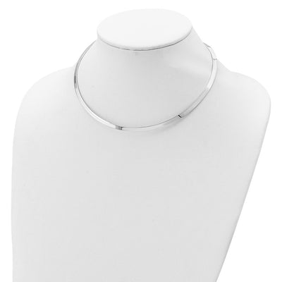 Sterling Silver Polished Neck Collar, 18.00 x 4mm
