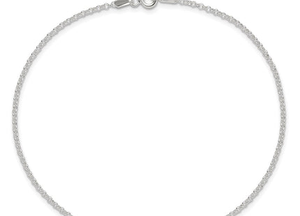 Sterling silver anklet, additional view