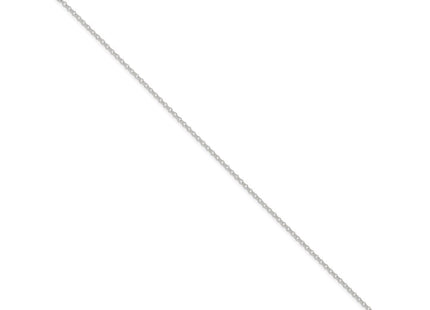 Sterling Silver Rolo 9in Plus 1in ext. Chain Anklet (Style QG2131-9)