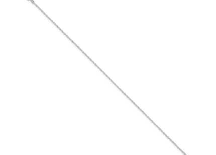 Sterling silver singapore link anklet, alternate view