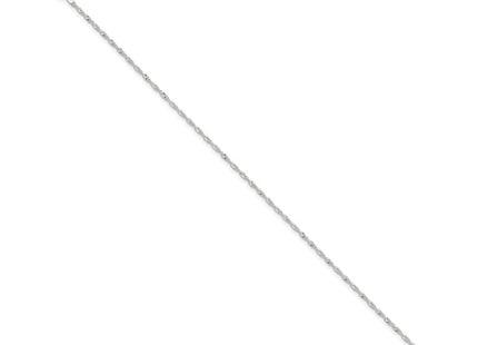 Sterling Silver Singapore 10in Plus 1in ext. Anklet (Style QG2133-9)