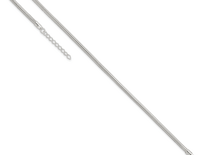 Sterling Silver Snake Chain 10in Plus 1in ext. Anklet