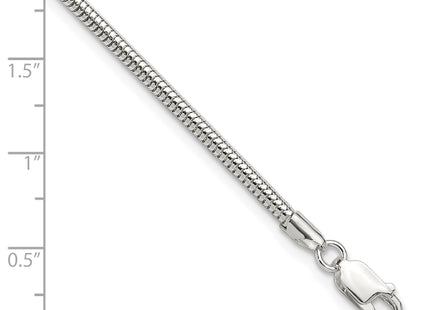 Sterling Silver Snake Chain 10in Plus 1in ext. Anklet