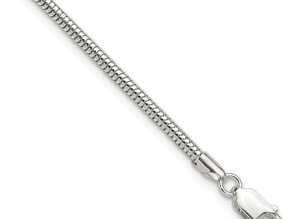 Sterling Silver Snake Chain 10in Plus 1in ext. Anklet (Style QG2141-9)