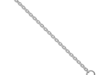 Sterling Silver Rhodium-plated Heart Toggle Bracelet (Style QG2170R-8)