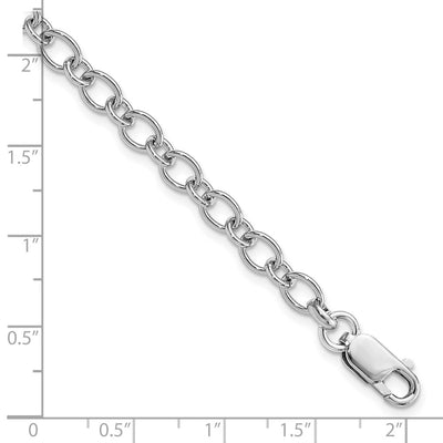 Amore La Vita Sterling Silver Rhodium-plated Polished with Lobster Clasp Charm Bracelet