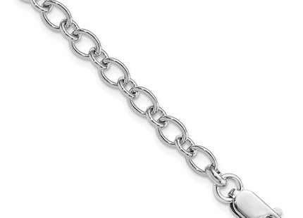 Amore La Vita Sterling Silver Rhodium-plated Polished 5mm 7.5 inch with Lobster Clasp Charm Bracelet