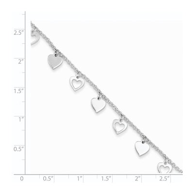 Sterling Silver w/ Hearts Bracelet